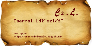 Csernai László névjegykártya