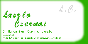laszlo csernai business card